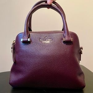 Kate Spade Sparkly Burgundy Leather Bag